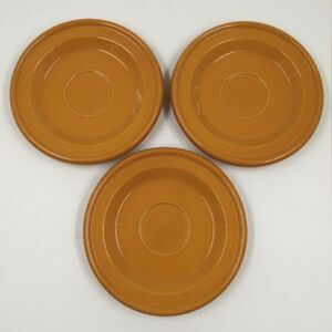 Emile Henry France 3 Saucers Kitchen Dining Coffee Tea  Mustard Yellow